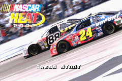 NASCAR Heat 2002 title screen for GameBoy Advance
